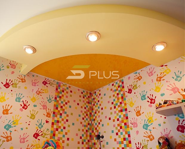 Яркий уголок натяжного потолка в детской | Портфолио 5Plus | Киев ⋆ Днепр ⋆