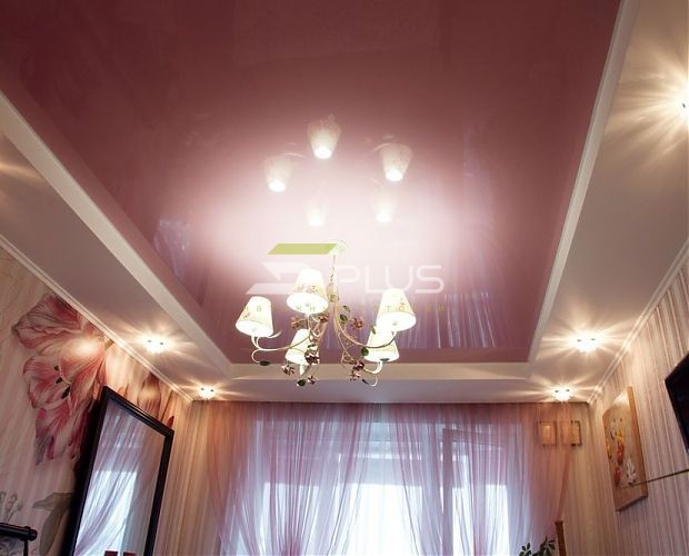 Натяжной потолок в спальне с цветами | Портфолио 5Plus | Киев ⋆ Днепр ⋆