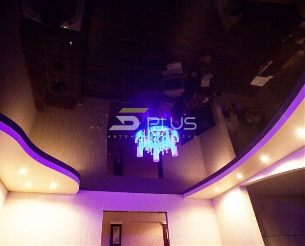 Натяжной потолок в комнате с подсветкой | Портфолио 5Plus | Киев ⋆ Днепр ⋆