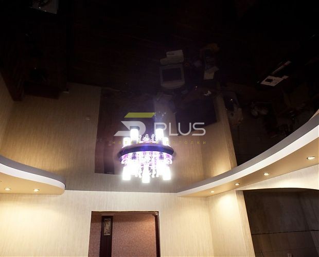 Натяжной потолок в комнате с подсветкой | Портфолио 5Plus | Киев ⋆ Днепр ⋆