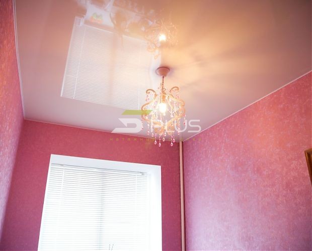 Светло-розовый потолок в кабинете | Портфолио 5Plus | Киев ⋆ Днепр ⋆