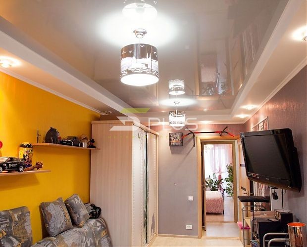 Светло-серый натяжной потолок в детской | Портфолио 5Plus | Киев ⋆ Днепр ⋆