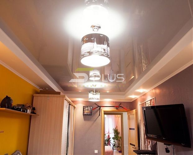 Светло-серый натяжной потолок в детской | Портфолио 5Plus | Киев ⋆ Днепр ⋆