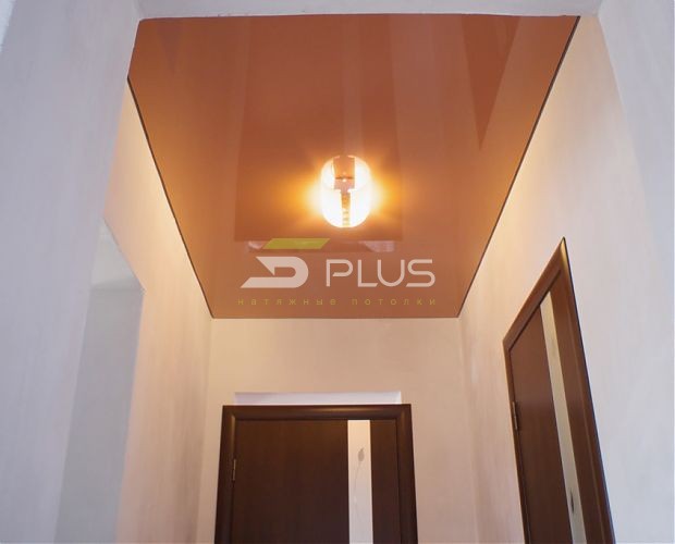 Коричневый натяжной потолок в коридоре | Портфолио 5Plus | Киев ⋆ Днепр ⋆