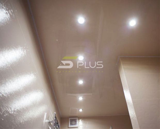 Натяжной потолок в ванной комнате | Портфолио 5Plus | Киев ⋆ Днепр ⋆