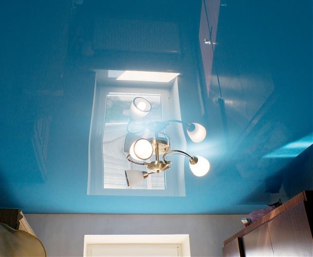 Голубой натяжной потолок | Портфолио 5Plus | Киев ⋆ Днепр ⋆