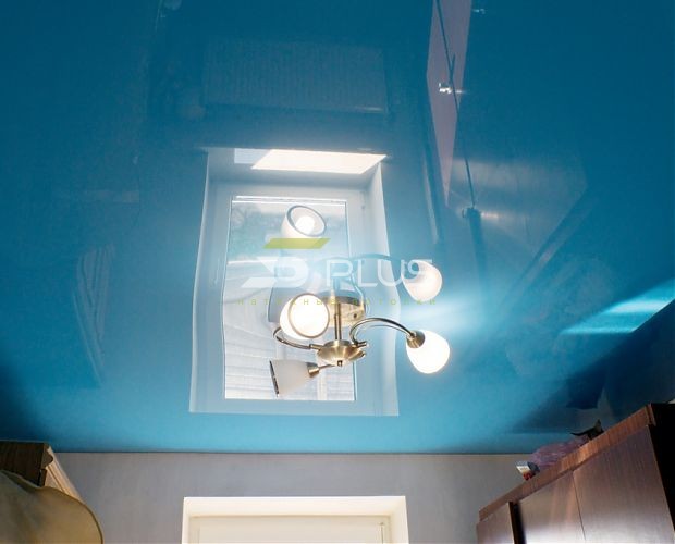 Голубой натяжной потолок | Портфолио 5Plus | Киев ⋆ Днепр ⋆