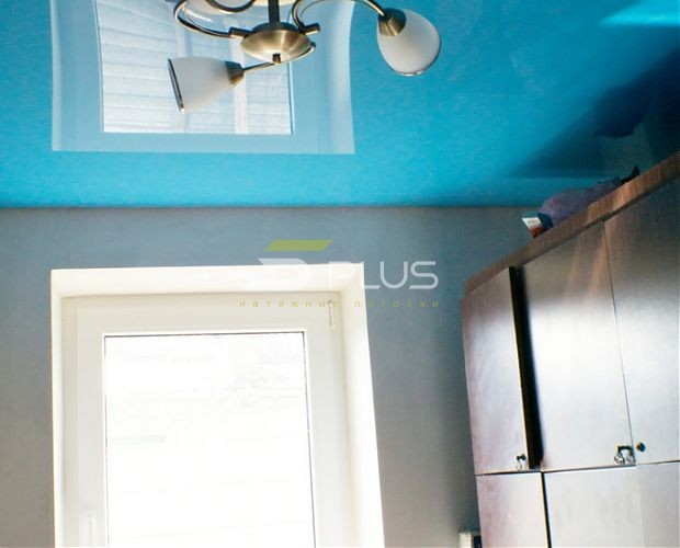 Голубой натяжной потолок | Портфолио 5Plus | Киев ⋆ Днепр ⋆