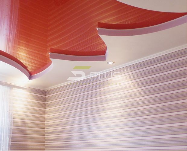 Натяжной потолок в форме тюльпана | Портфолио 5Plus | Киев ⋆ Днепр ⋆