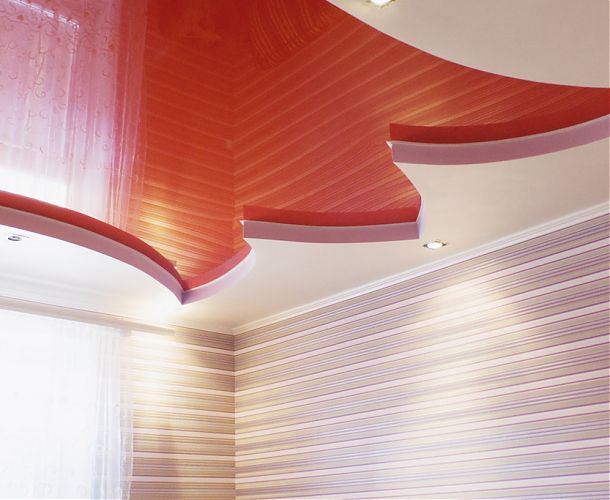 Натяжной потолок в форме тюльпана | Портфолио 5Plus | Киев ⋆ Днепр ⋆