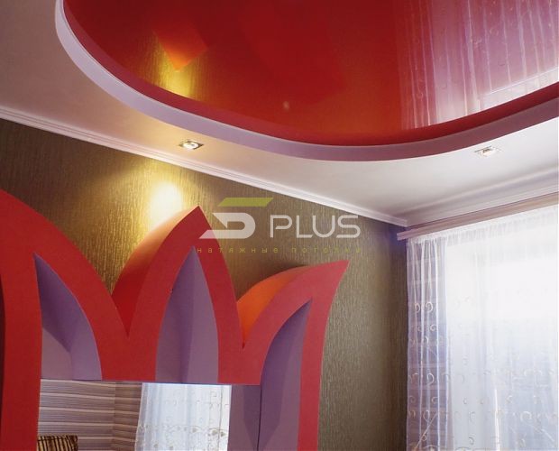 Натяжной потолок в форме тюльпана | Портфолио 5Plus | Киев ⋆ Днепр ⋆