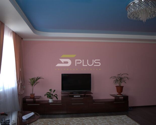 Простой натяжной потолок в холле загородного дома | Портфолио 5Plus | Киев ⋆ Днепр ⋆