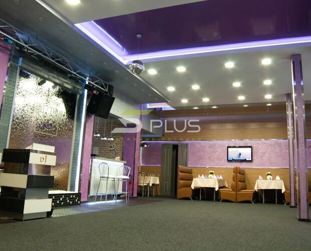 Натяжной потолок в кафе Престиж | Портфолио 5Plus | Киев ⋆ Днепр ⋆