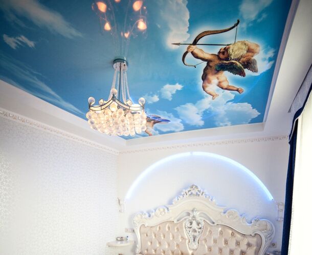 Натяжной потолок с фотопечатью Ангелы | Портфолио 5Plus | Киев ⋆ Днепр ⋆