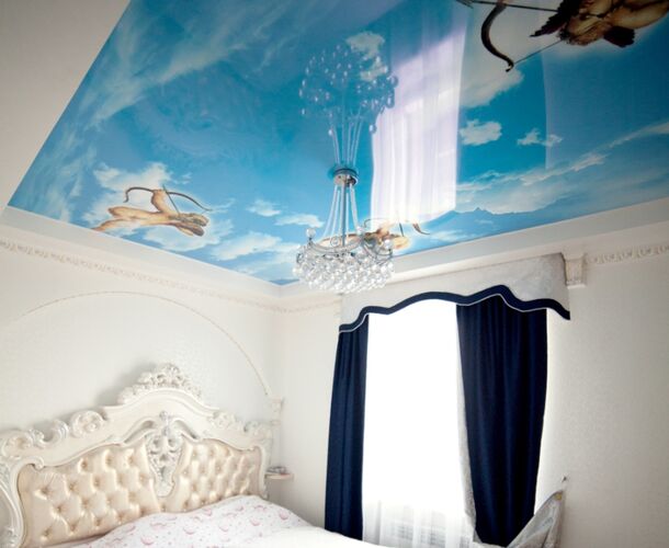 Натяжной потолок с фотопечатью Ангелы | Портфолио 5Plus | Киев ⋆ Днепр ⋆