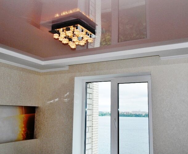 Лаконичный натяжной потолок для спальни | Портфолио 5Plus | Киев ⋆ Днепр ⋆