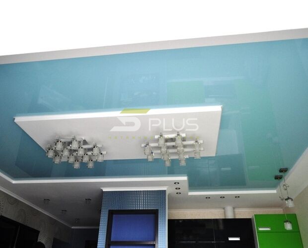 Натяжной потолок на кухне модерн | Портфолио 5Plus | Киев ⋆ Днепр ⋆