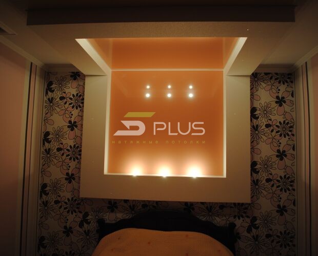 Натяжной потолок пано в спальне | Портфолио 5Plus | Киев ⋆ Днепр ⋆