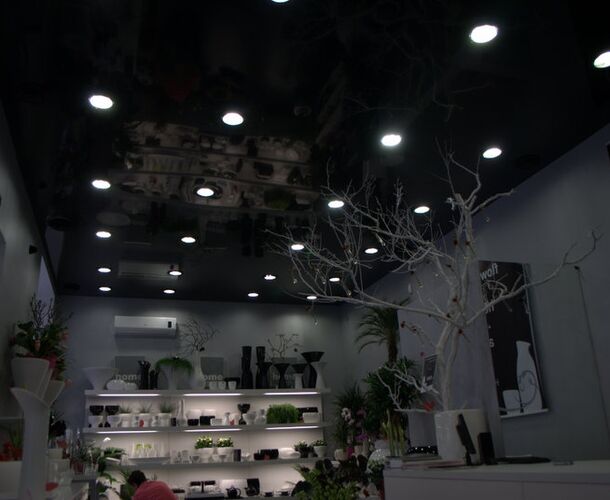 Натяжной потолок в магазине флористики | Портфолио 5Plus | Киев ⋆ Днепр ⋆