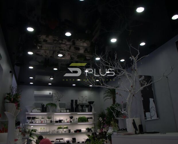 Натяжной потолок в магазине флористики | Портфолио 5Plus | Киев ⋆ Днепр ⋆