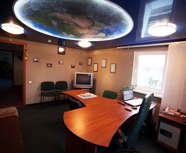 Натяжной потолок для офиса строительной компании | Портфолио 5Plus | Киев ⋆ Днепр ⋆