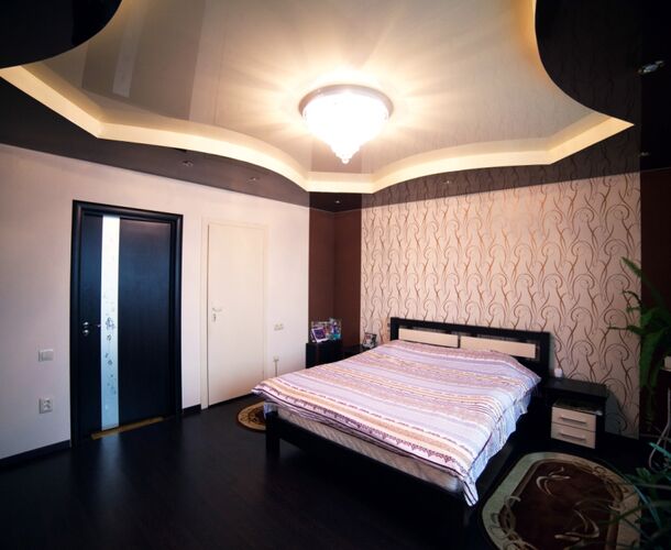 Интересный двухуровневый натяжной потолок | Портфолио 5Plus | Киев ⋆ Днепр ⋆