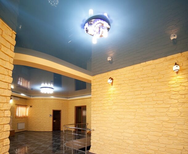 Натяжной потолок в каминном зале | Портфолио 5Plus | Киев ⋆ Днепр ⋆