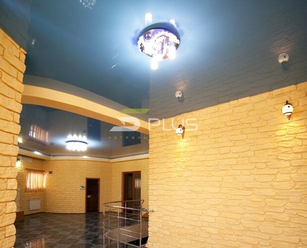 Натяжной потолок в каминном зале | Портфолио 5Plus | Киев ⋆ Днепр ⋆