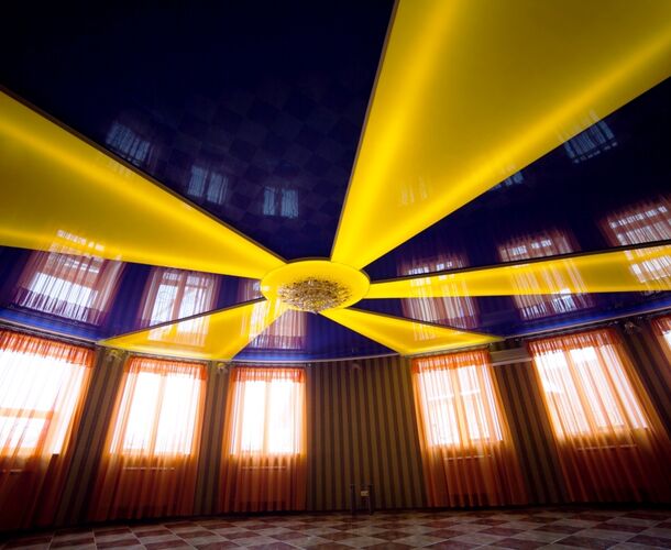 Двухуровневый натяжной потолок в холле | Портфолио 5Plus | Киев ⋆ Днепр ⋆