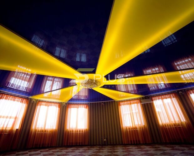 Двухуровневый натяжной потолок в холле | Портфолио 5Plus | Киев ⋆ Днепр ⋆