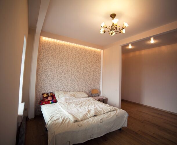 Простой натяжной потолок для спальни | Портфолио 5Plus | Киев ⋆ Днепр ⋆