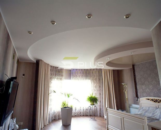 Круглый натяжной потолок в спальне | Портфолио 5Plus | Киев ⋆ Днепр ⋆