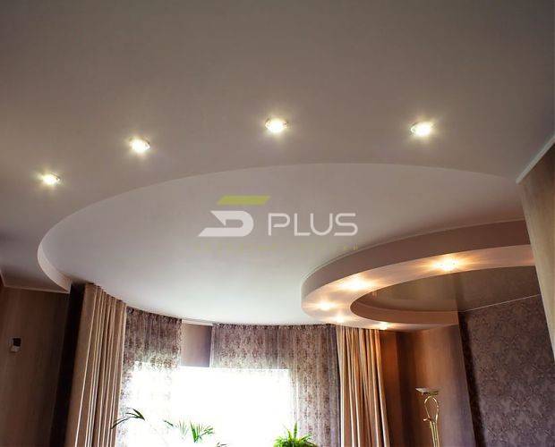 Круглый натяжной потолок в спальне | Портфолио 5Plus | Киев ⋆ Днепр ⋆