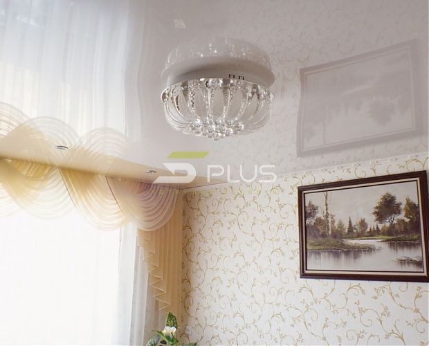 Белый глянцевый натяжной потолок | Портфолио 5Plus | Киев ⋆ Днепр ⋆