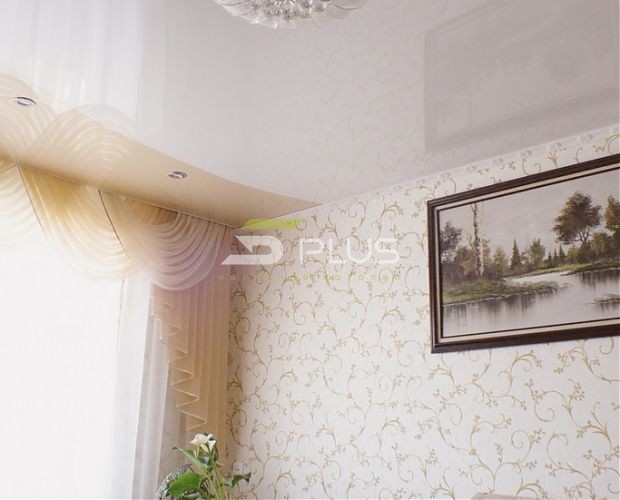 Белый глянцевый натяжной потолок | Портфолио 5Plus | Киев ⋆ Днепр ⋆