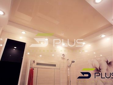 Натяжной потолок ванна с цветами - Фото 5plus ракурс 1