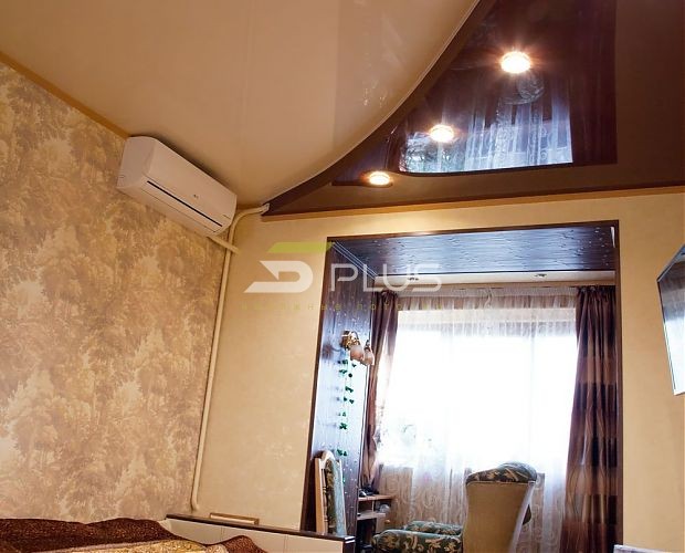 Натяжной потолок в двух уровнях | Портфолио 5Plus | Киев ⋆ Днепр ⋆