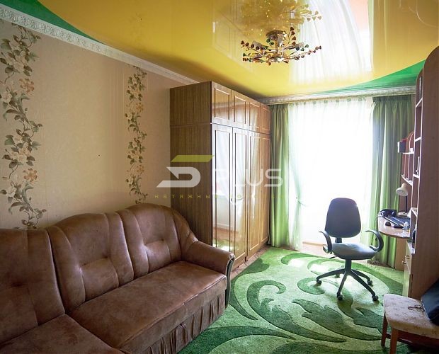 Натяжной потолок желтый с зелёным | Портфолио 5Plus | Киев ⋆ Днепр ⋆