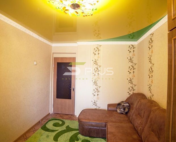 Натяжной потолок желтый с зелёным | Портфолио 5Plus | Киев ⋆ Днепр ⋆