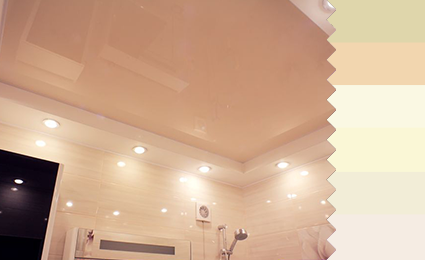 Бежевые цвета натяжного потолка