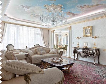 стиль барокко натяжной потолок стиль - барроко